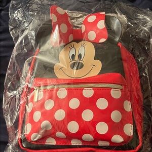 Disney Minnie Mouse purse mini backpack, non-leather. NEW! 12” tall